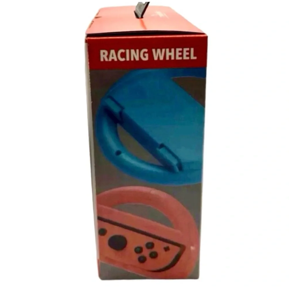Rocketfish Joy Con Racing Steering Wheel 2 Pk. for Nintendo Switch Red/Blue- NWT